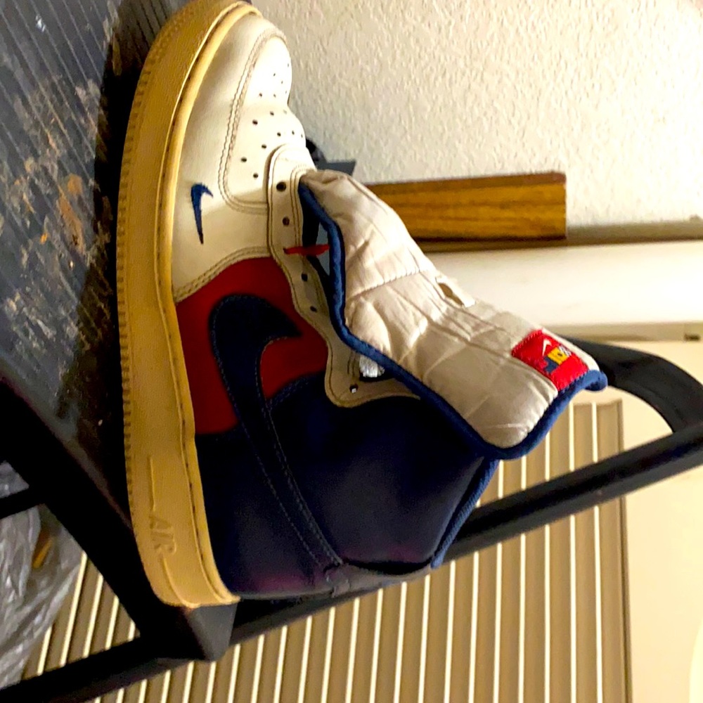 NIKE AIR FORCE 1 HIGH 07 LV8 "NAUTICAL REDUX" SAIL-BLUE-RED SZ 10.5